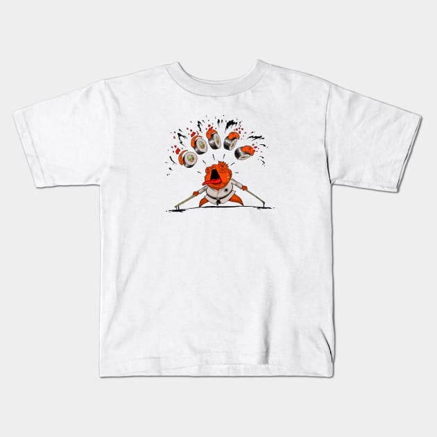 Sushi Ninja Kids T-Shirt by JimBryson
